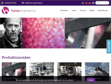 Tablet Screenshot of hansa-engineering.se